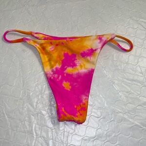Princess Polly Isabella tie dye orange and pink bikini bottom